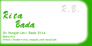 rita bada business card